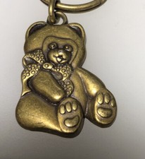 Vintage Teddy Bear Cub Animal Wildlife Nature Metal Keychain Key Ring Chain