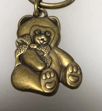 Vintage Teddy Bear Cub Animal Wildlife Nature Metal Keychain Key Ring Chain