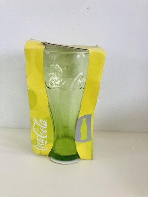Nagelneue McDonalds Limettengrün Coca Cola Gläser 2007 Vintage