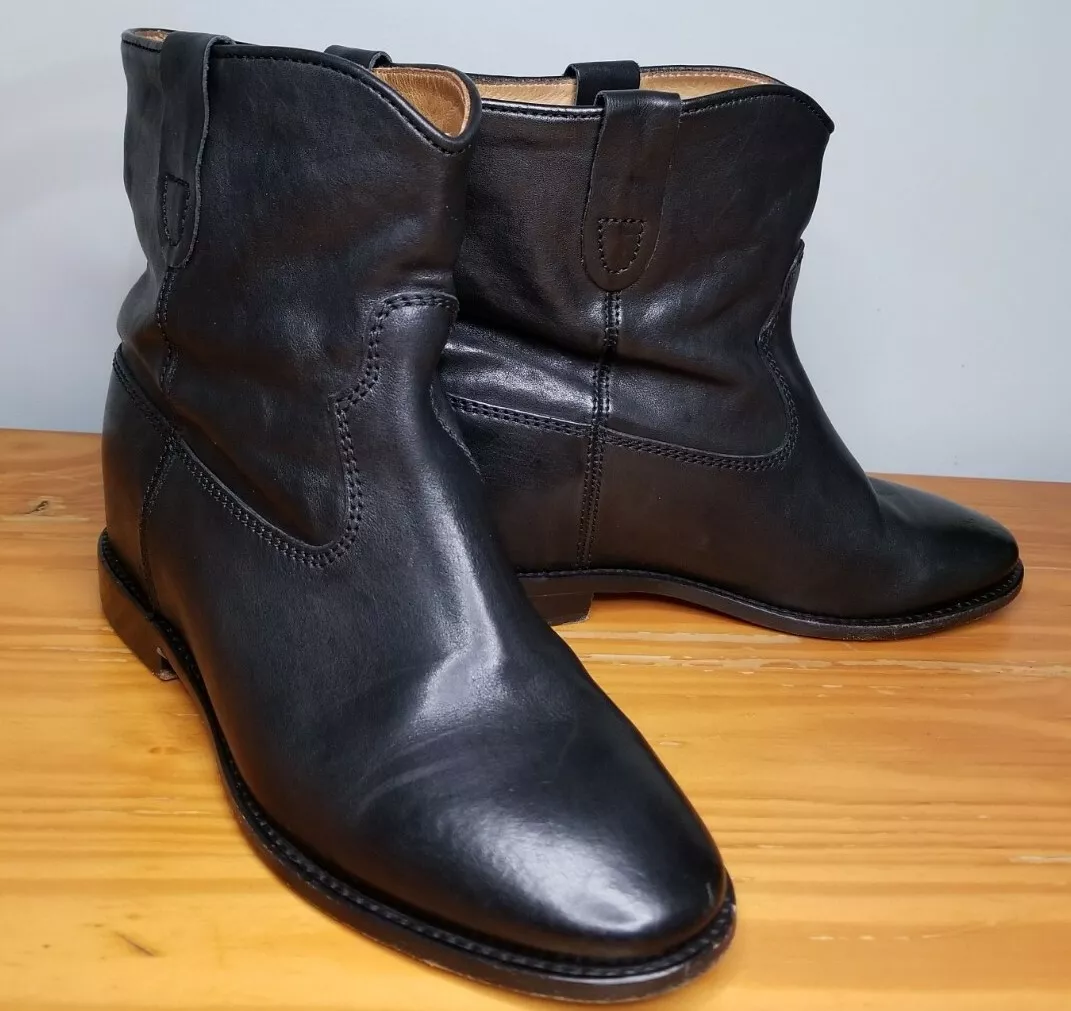 Isabel Marant Etoile Crisi Leather Hidden Wedge Boots Sz 38 | eBay