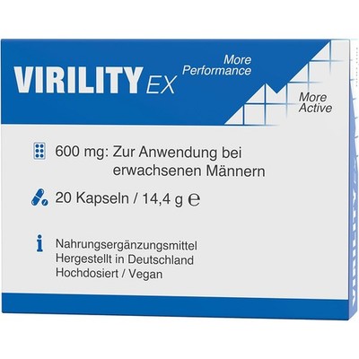 Virility EX   FÜR AKTIVE ERWACHSENE MÄNNER KAPSELN . 20 STÜCK HOCHDOSIERT
