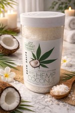 Natural Therapy Hemp  Coconut Bath Salts 37 oz w/ Dead Sea Minerals