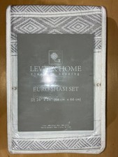 Levtex Home Gray Taupe Euro Sham Set of 2 26"x26"