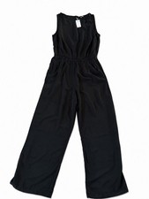 LASCANA Damen Overall Einteiler schwarz ärme...