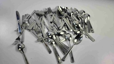 65 Pc JA Henckles Zwilling Early Glossy Stainless Silverware