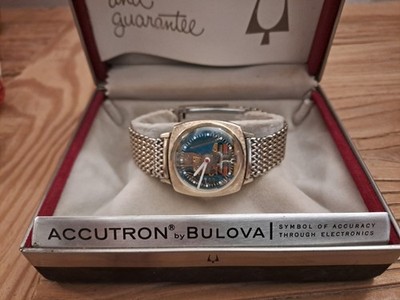 Bulova Accutron Spaceview 214 M6 Gold 10 Kt. Gold Filled Armband JB Champion