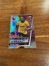 Nasser Djiga 2025-26 Topps Premier EPL Full Force Foil SP Rookie RC NRMT+ Wolves