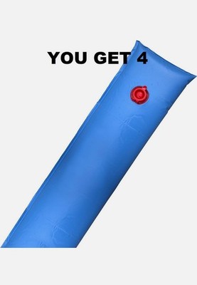 Pool Mate Extra Heavy Duty 8ft Double Chamber Water Tubes Blue, 4 Pack 1-3808-20