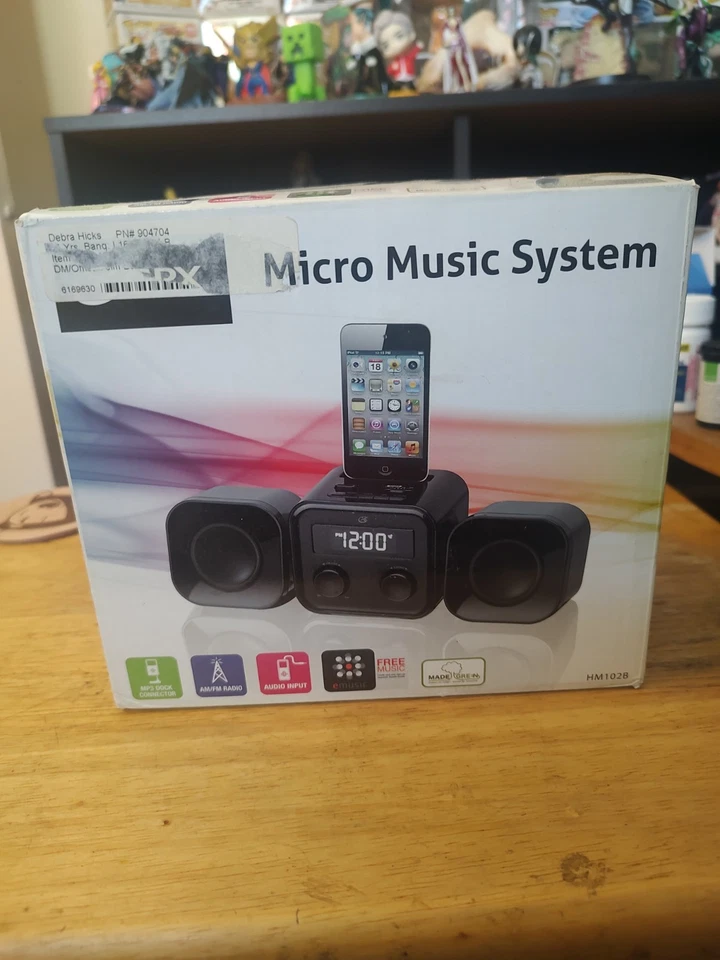GPX Micro Music System HM-102B New in Open Box With AM-FM Radio & Digital Clock - Image 3 of 4