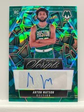 2024-25 Mosaic - Anton Watson; Rookie Scripts Green Ice Prizm (RC) #RS-WAT