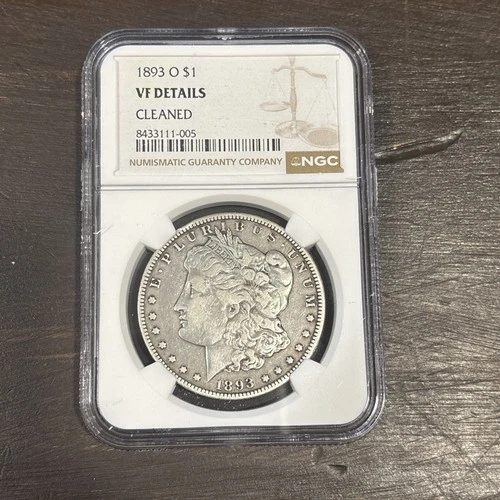 1893-O Morgan Dollar VF Details NGC Key Date LOW MINTAGE Beautifully Toned