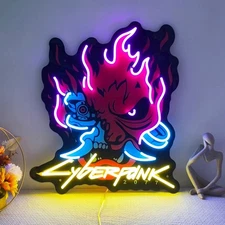 Cyberpunk 2077 Samurai Flex Neon Light Sign 20"x20" Light Display Bar Wall Decor