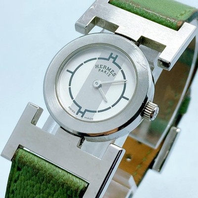 Hermes Paprika PA1.210 Quartz Watch 38mm Stainless Steel Authentic