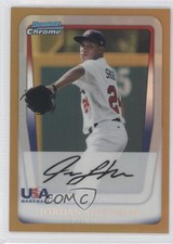 2011 Bowman Draft Chrome Prospects Gold Refractor 25/50 Jordan Sheffield 0t3