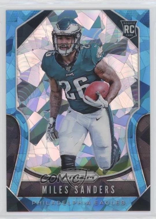 2019 Panini Prizm Rookies Blue Ice Prizm 36/99 Miles Sanders #326 Rookie RC 4l3