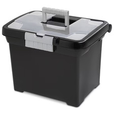 Sterilite Portable File Box, Letter-Size Plas...