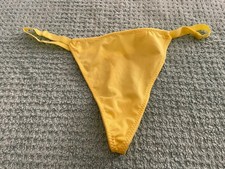 NWot Joe Boxer SATIN SMOOTH Yellow RARE V STRING PANTIES One Size