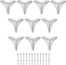 uxcell 19x19x19mm Metal Box Corner Protectors Edge Guard Silver Tone