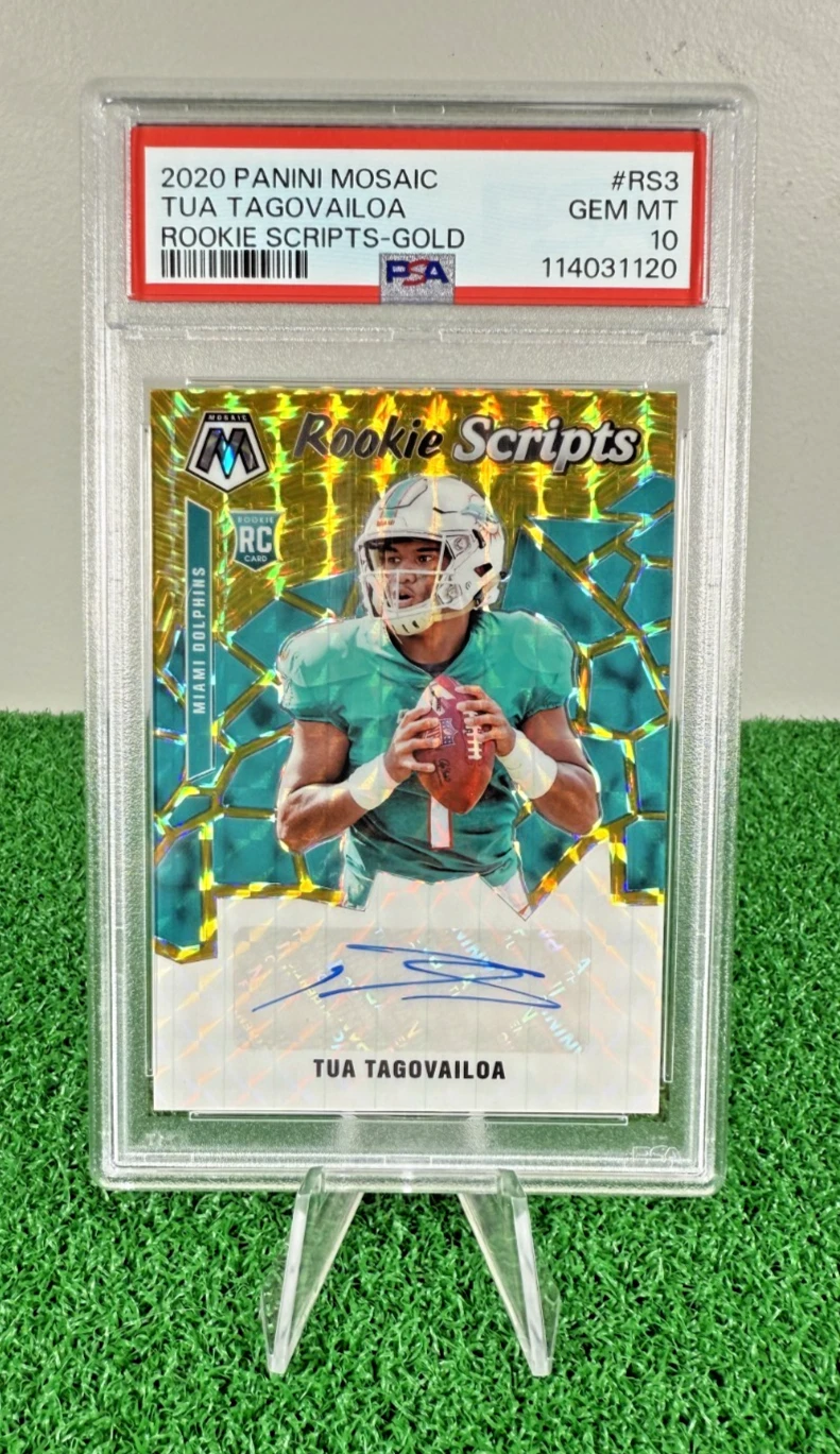 Tua Tagovailoa Panini Mosaic Rookie Scripts #RS3 Gold