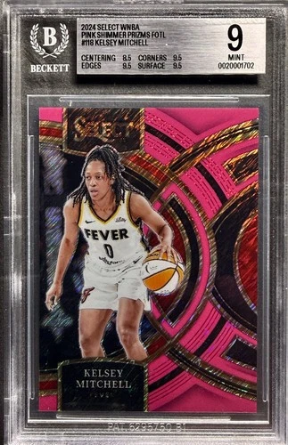 🔥 2024 Panini Select WNBA - KELSEY MITCHELL #118 Pink Ice Prizm /3 - BGS 9!!