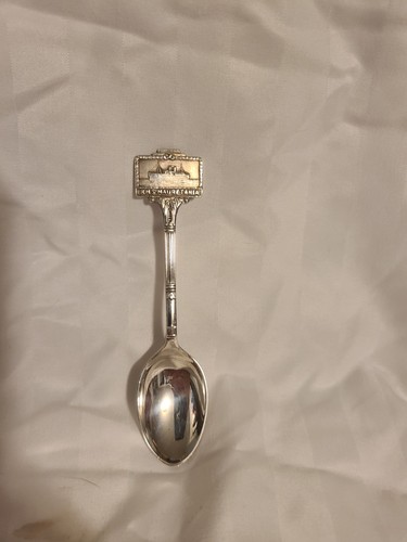Cunard Steamship R.M.S. Mauretania Vintage Silverplate Souvenir Spoon Wow
