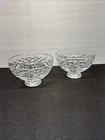 E1 Waterford Cut Crystal Round Compote Footed Bowl Set Of 2 Gd3
