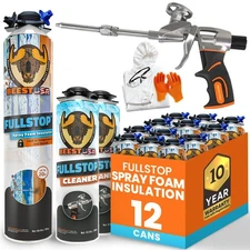 BEEST FullStop Spray Foam Insulation Kit for Walls and Attic - 240 12 Pack 