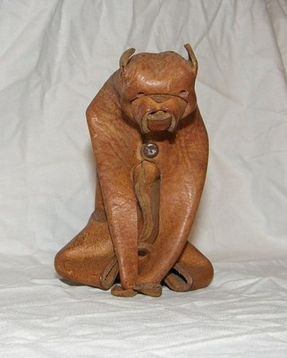 SELTENER  MID CENTRY  BOXER aus Leder, DERU - GERMANY, 50/60er Jahre