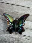 VTG Fenton Amethyst Iridescent Glass Butterfly Purple Carnival Glass w sticker