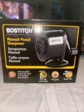 Bostitch Metal Antimicrobial Manual Pencil Sharpener BLACK