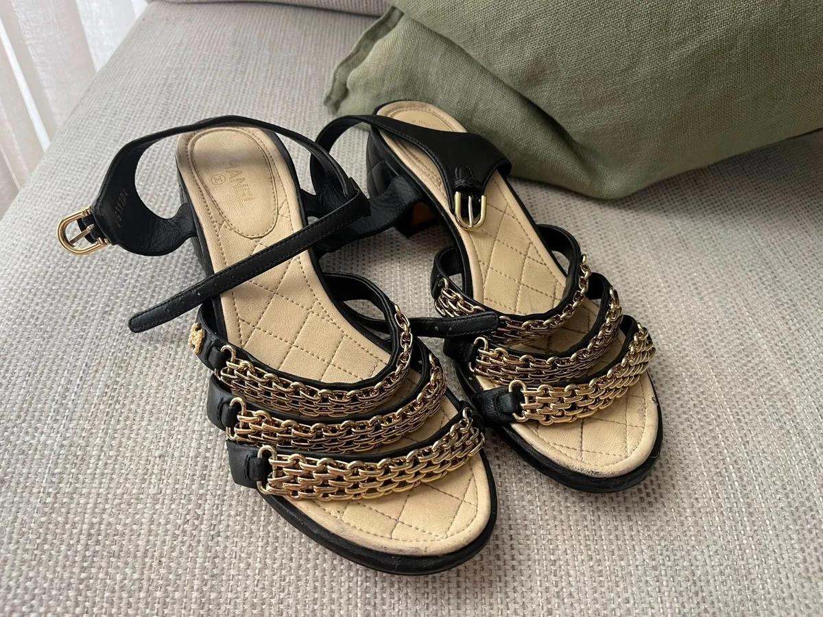 CHANEL Black Sandals for Women for sale | eBay