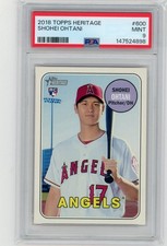 2018 Topps Heritage Baseball #600 Shohei Ohtani Rookie PSA 9