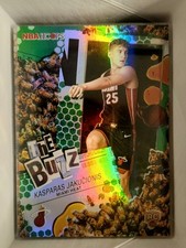 2025-26 NBA Hoops Kasparas Jakucionis The Buzz Green Holo RC Rookie Miami Heat