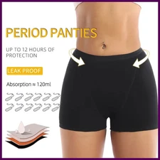 Women Absorbent Boxer Period Underwear Panties For All Day And Night Protection