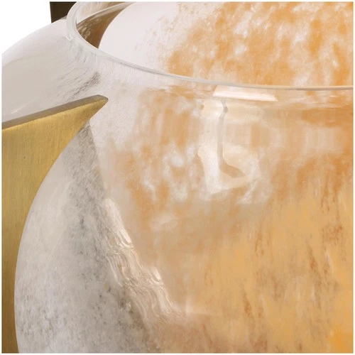 Uttermost 18183 Amber Swirl 7-3/4" Tall Glass and Iron Vase - MultiColor - Picture 3 of 5