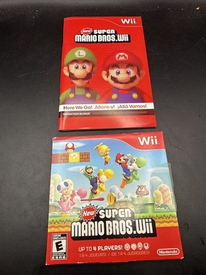 New Super Mario Bros + Wii Sports(Wii, 2009) Games in Cardboard Sleeve w/ Manual