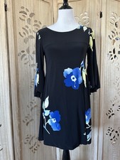 Lauren by Ralph Lauren Women's Floral-Print Bell Sleeve Dress 6P NWT
