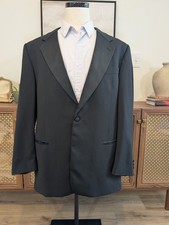 Jos A Bank Men's Tuxedo 42L Black Wool Blazer FORMAL - SEE ALL PHOTOS