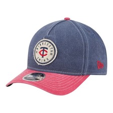 Men's New Era Navy/Red Minnesota Twins Felt M-Crown 9FORTY Adjustable Hat