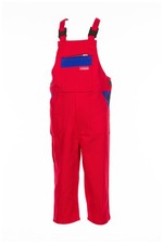 Planam Junior Kinder Latzhose Arbeitshose BW mittelrot kornblau Modell 0165
