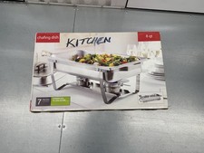 Chafing Dish 8Qt Stainless Steel Buffet Warmer with Foldable Rack 7 Piece Set