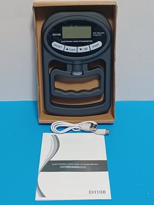 NEW ~HICHOR Electronic Hand Dynamometer Digital Grip Strength Tester 264lb/120kg