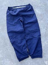 Nike Track Pants Men Vintage 90s Baggy Size Xl Navy Blue Ankle Zip Drawstring