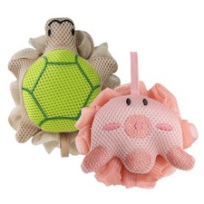 Bath Sponge For Kids Soft Scrubber Animal Shape Kids Sponge For Cleaning Washing
