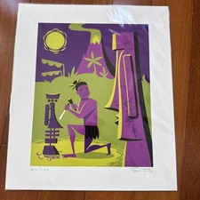 Shag Tiki The Heretical Carver Art Print 46/100 Signed 11”x13” Limited Edition