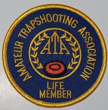 ATA AMATEUR TRAPSHOOTING ASSN LIFE MEMBER 3 1/2'' ORIGINAL PATCH TWO STICKERS