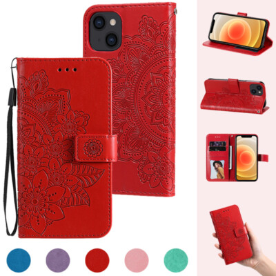 Leather Shockproof Card Holder Strap Case For iPhone 13 12 11 Pro Max XS XR 8 SE