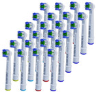 24 Pack Replacement Toothbrush Heads Compatible with Oral-B, Soft-Medium, White