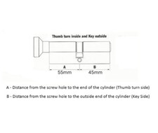 Euro Cylinder Thumbturn Lock  UPVC Barrel Lock Wooden Door Extra Keys can be cut