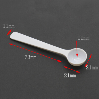 White/Blue Plastic Spoons Strong Spoon Reusable Plastic for Chemical Experiments